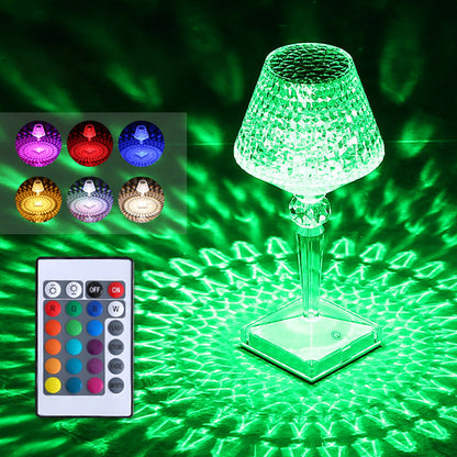 BowLift Crystal Table Lamp – Elegant Glass Lighting for Any Room