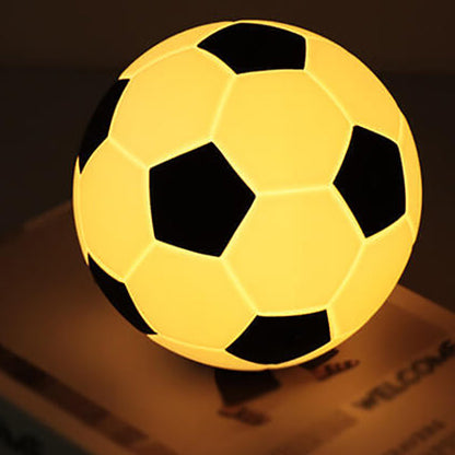 BowLift Creative Soccer Silicone LED Night Light — USB-Charging Table Lamp