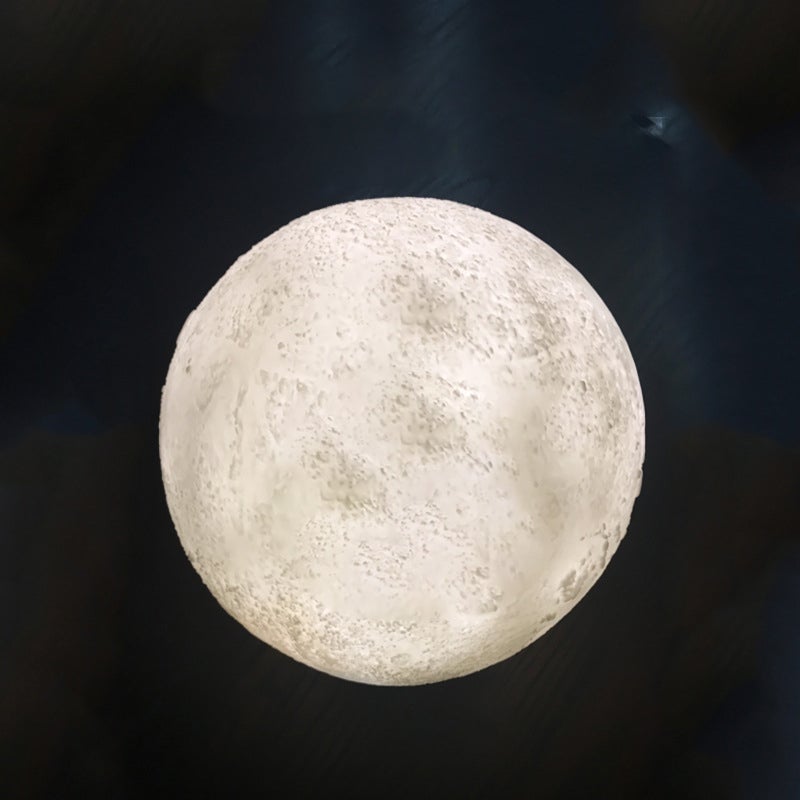 BowLift Creative Mini Moon Lamp – Rechargeable, 3D-Printed, 1-Light LED Table Lamp