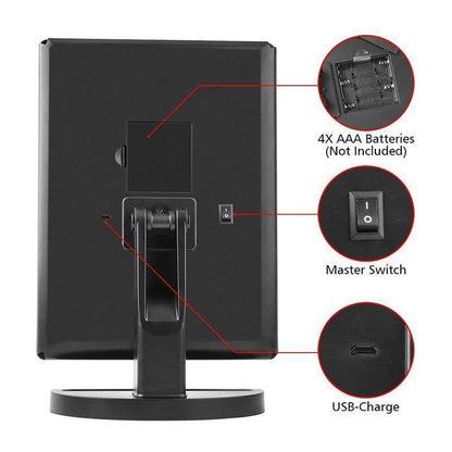 BowLift | Lighted Makeup Vanity Mirror, 24LED