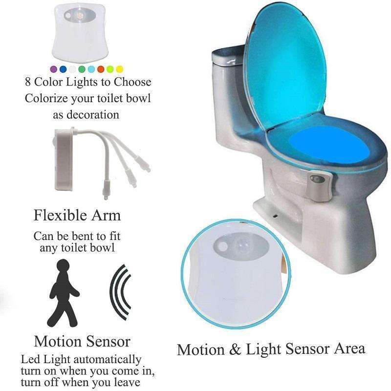 LZINA™ | Toilet Cover Sensor Light Multi-function Toilet Night Light