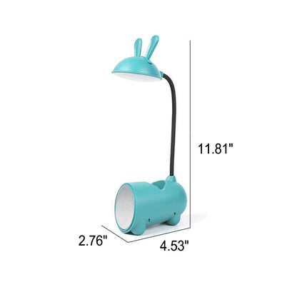 BowLift Cartoon Rabbit LED Touch Desk Lamp with USB Pen Holder