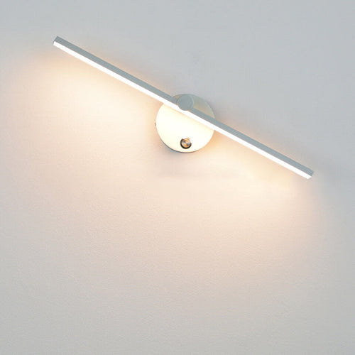 BowLift Nordic Minimalist Aluminium Long Bar LED Mirror Wall Light with Switch