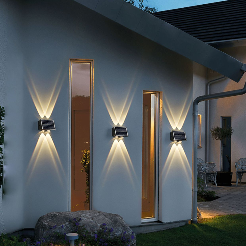 LZINA™ | Modern Simplicity Solar Waterproof Rectangular ABS PMMA LED Wall Light Lamp For Outdoor Patio