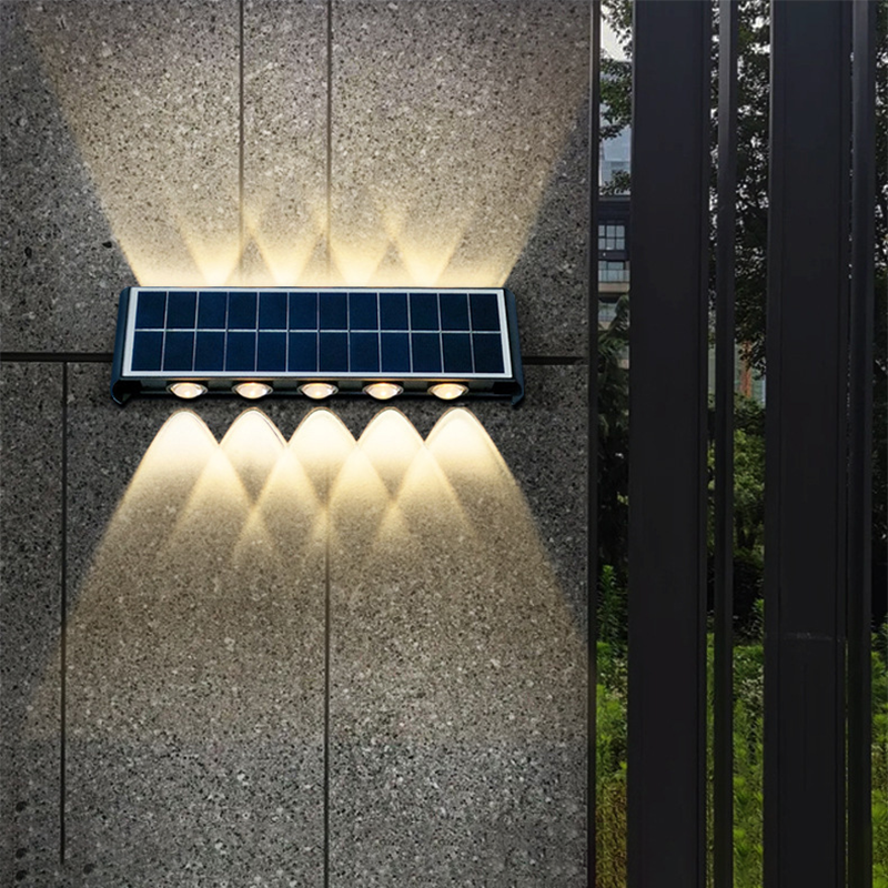 LZINA™ | Modern Simplicity Solar Waterproof Rectangular ABS PMMA LED Wall Light Lamp For Outdoor Patio