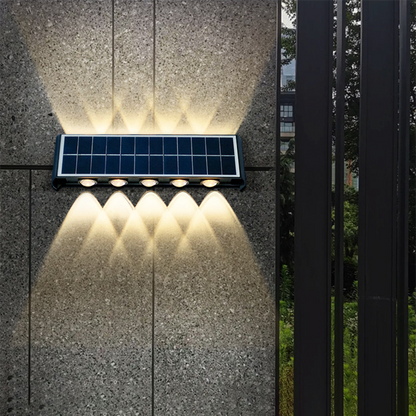 LZINA™ | Modern Simplicity Solar Waterproof Rectangular ABS PMMA LED Wall Light Lamp For Outdoor Patio