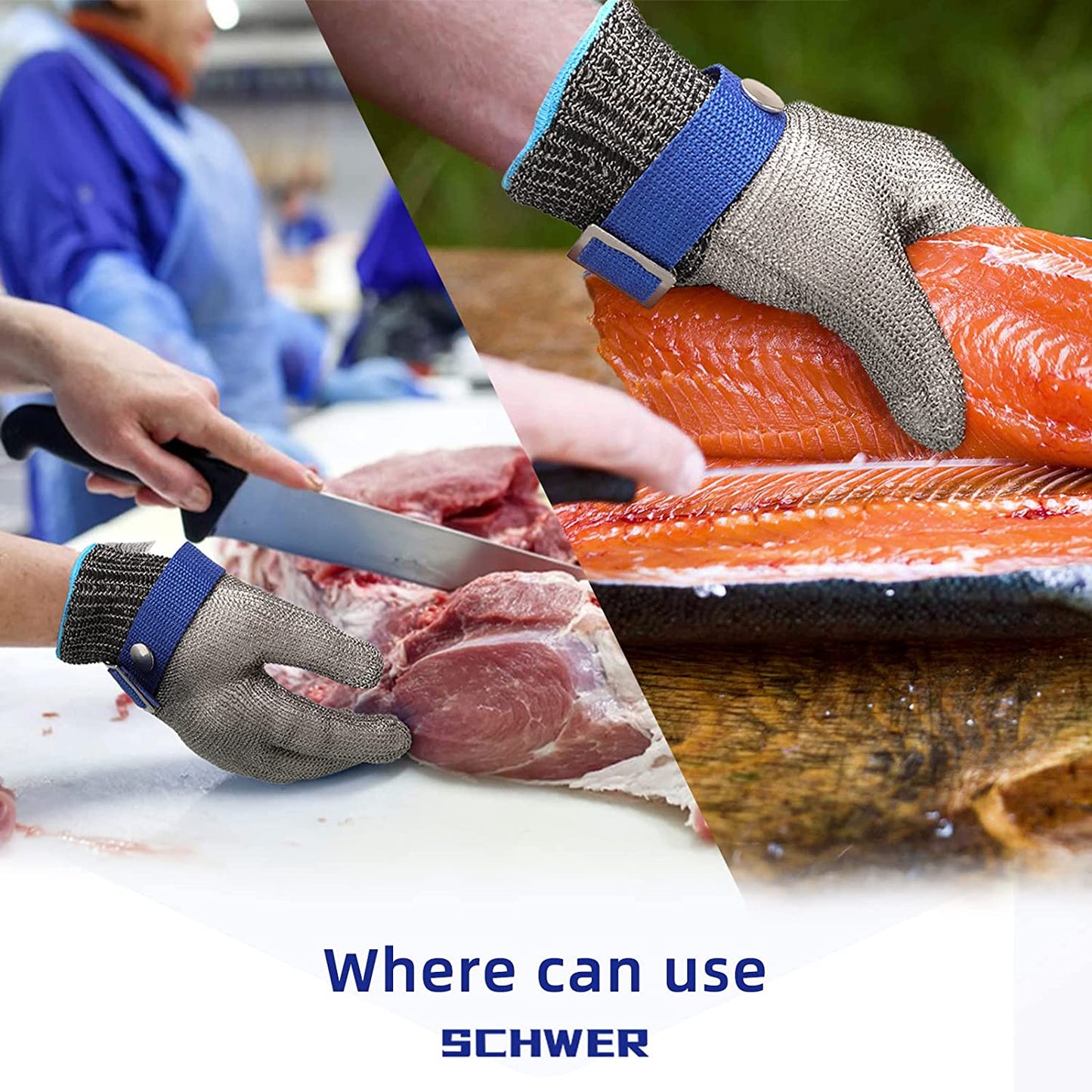 BowLift | Food grade stainless steel mesh metal glove