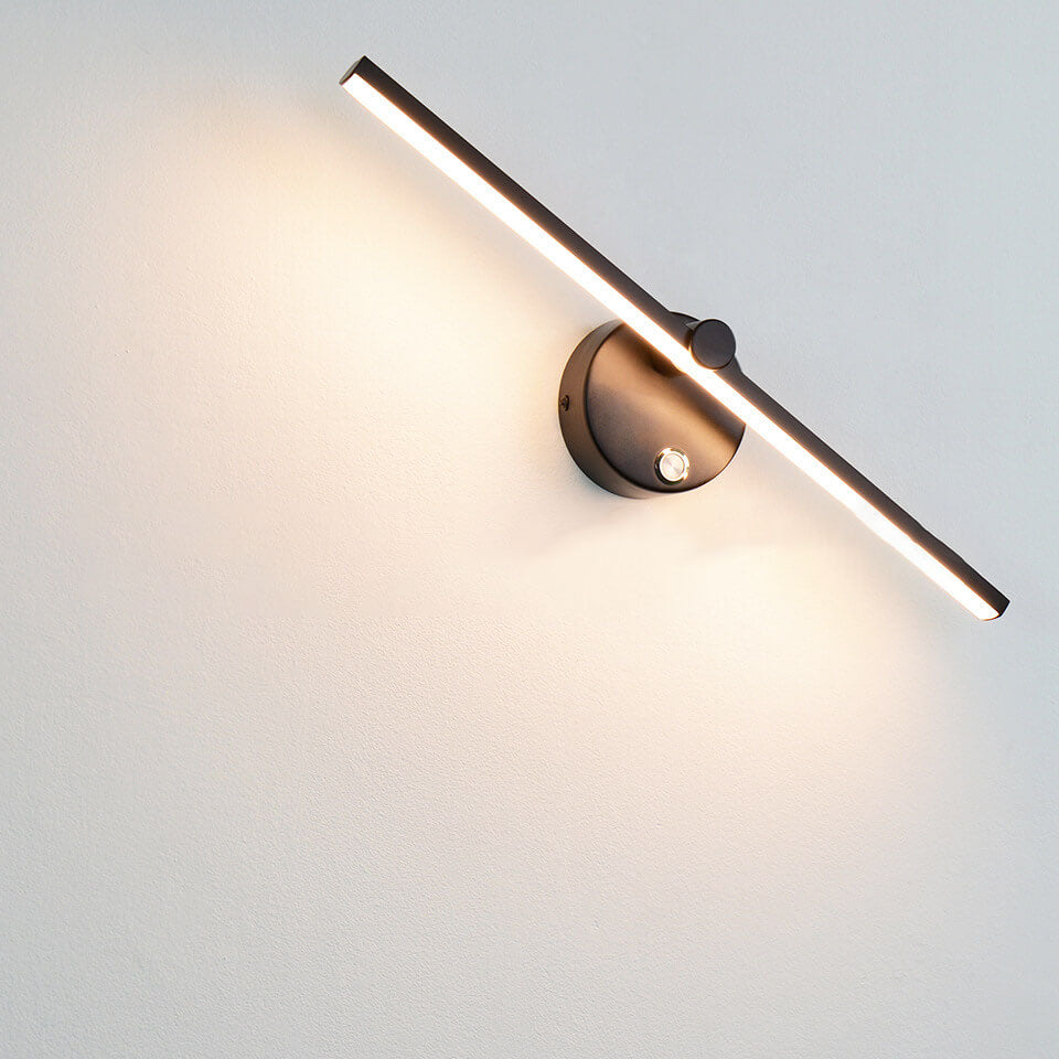 BowLift Nordic Minimalist Aluminium Long Bar LED Mirror Wall Light with Switch