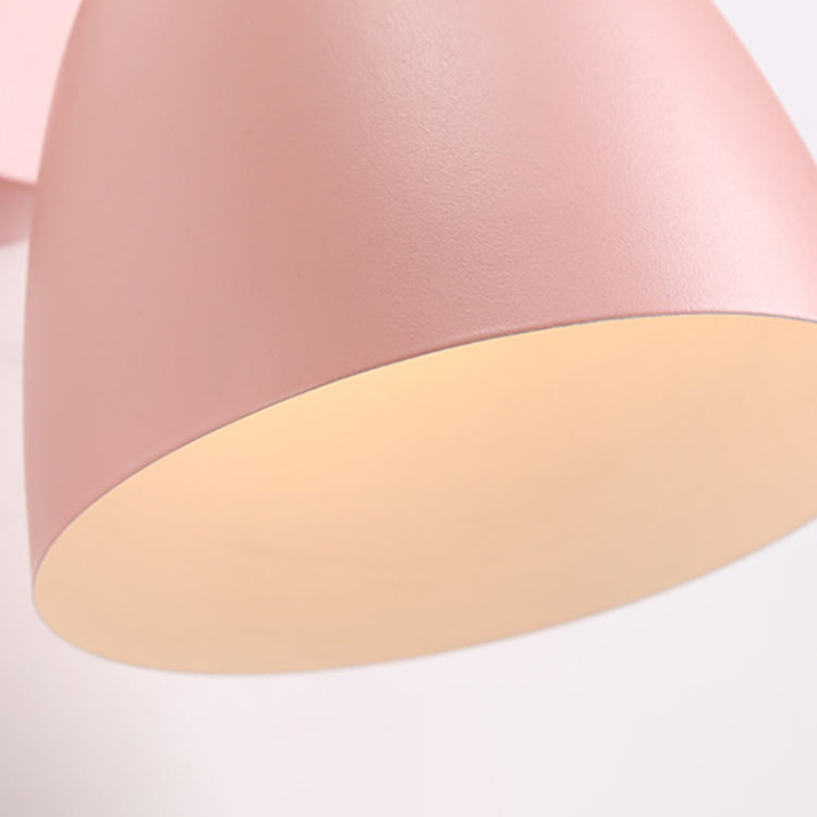 BowLift Modern Minimalist Round Horn Aluminum & Wood 1-Light Wall Lamp for Bedroom