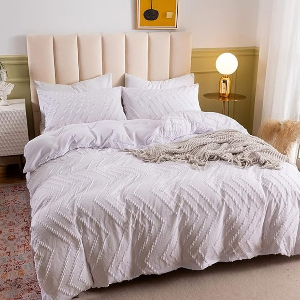 BowLift | Chevron Plush Quilt Cover | 3pcs Set
