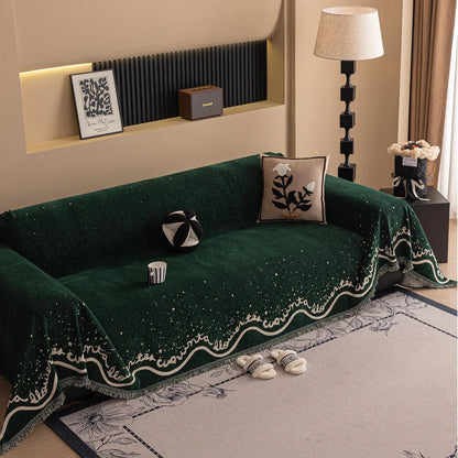 BowLift | Cursive Glittering Chenille Sofa Cover