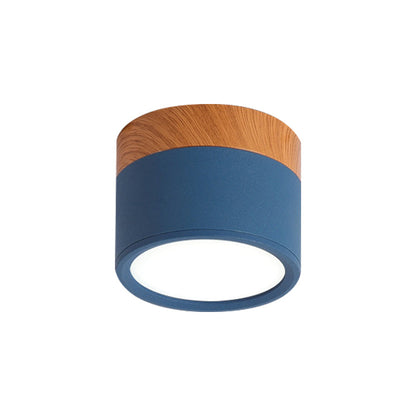 BowLift | Small ceiling light Macaron metal kitchen bar recessed lighting in yellow/blue/black and wood