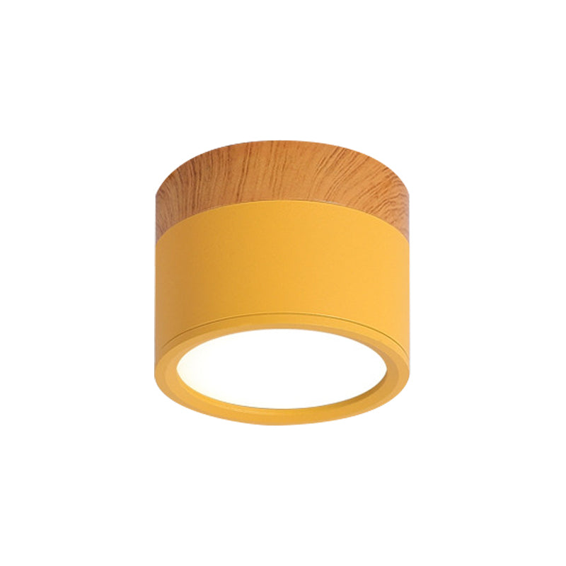 BowLift | Small ceiling light Macaron metal kitchen bar recessed lighting in yellow/blue/black and wood