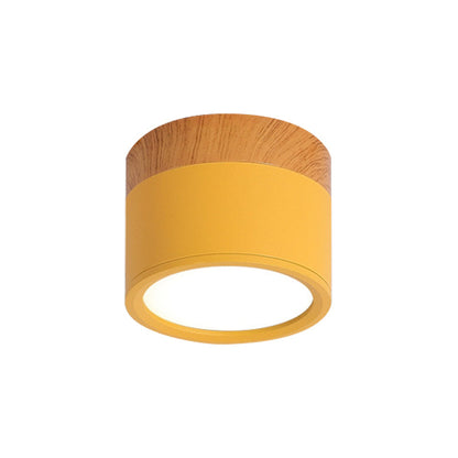 BowLift | Small ceiling light Macaron metal kitchen bar recessed lighting in yellow/blue/black and wood