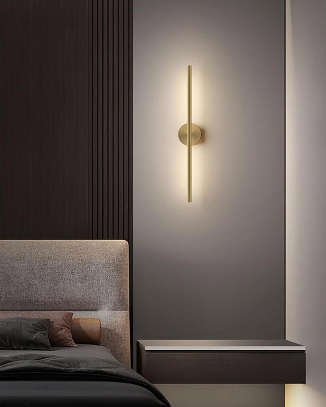 BowLift | Sleek, Contemporary Linear LED Wall Lamp in Gold Finish