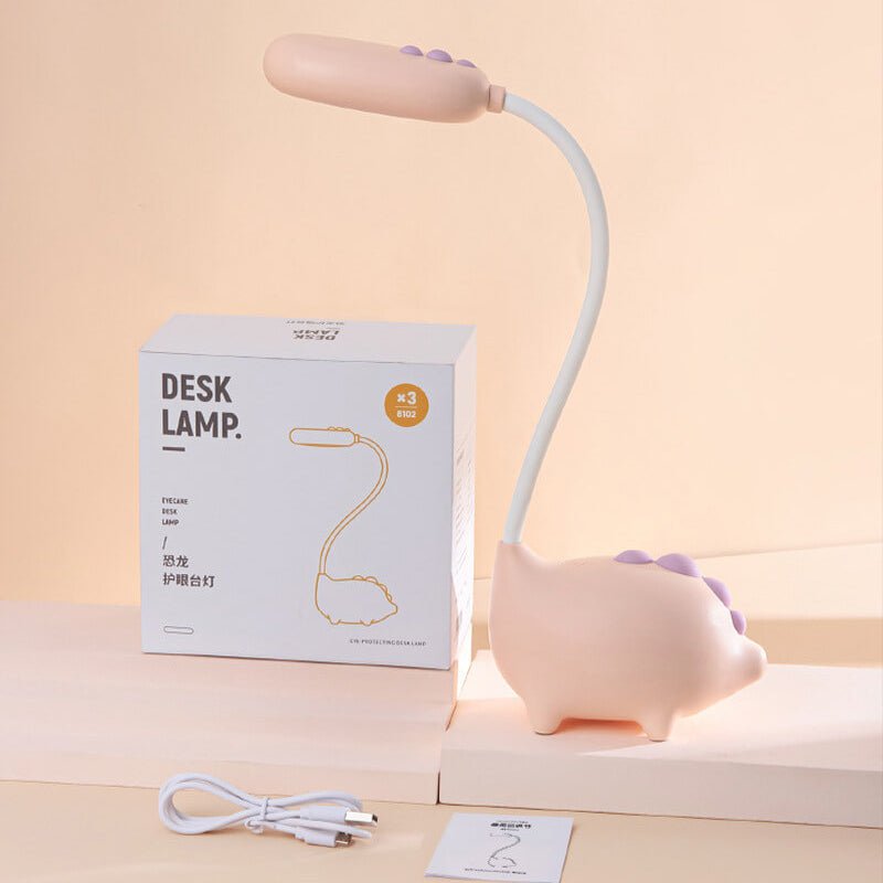 BowLift Rechargeable LED Desk Lamp with Cartoon Dinosaur — Eye-Care Lighting for Kids