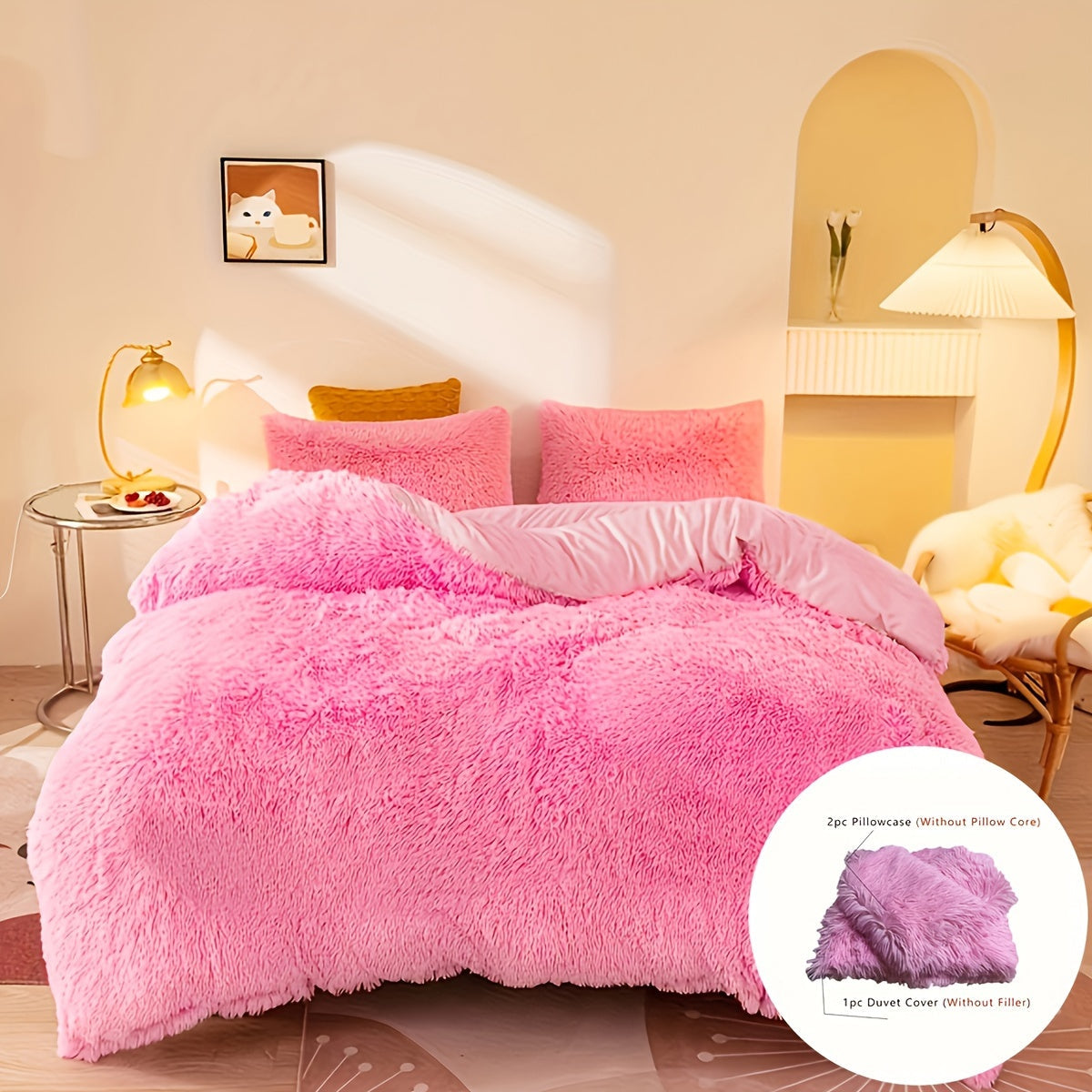 BowLift | Three-Piece Velvet Bedding Set with Velvet Finish