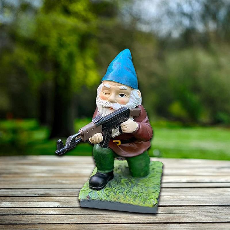 LZINA™ | Military Garden Gnome with Camouflage Uniform
