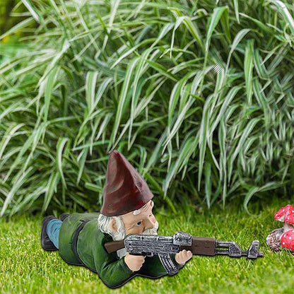 LZINA™ | Military Garden Gnome with Camouflage Uniform