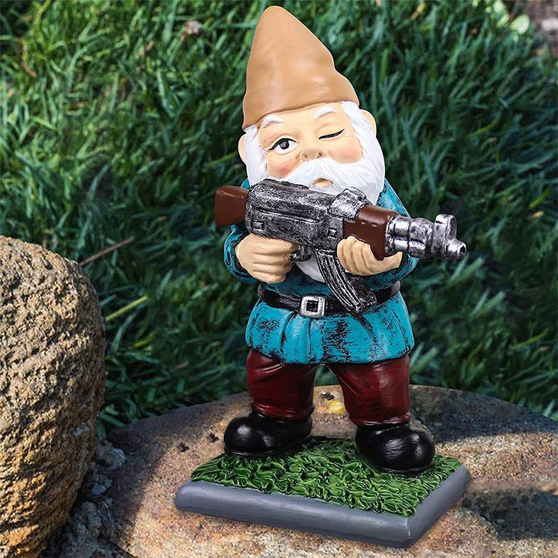 LZINA™ | Military Garden Gnome with Camouflage Uniform