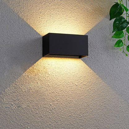 LZINA™ | Modern waterproof rectangular LED wall light for outdoor use with up and down lighting