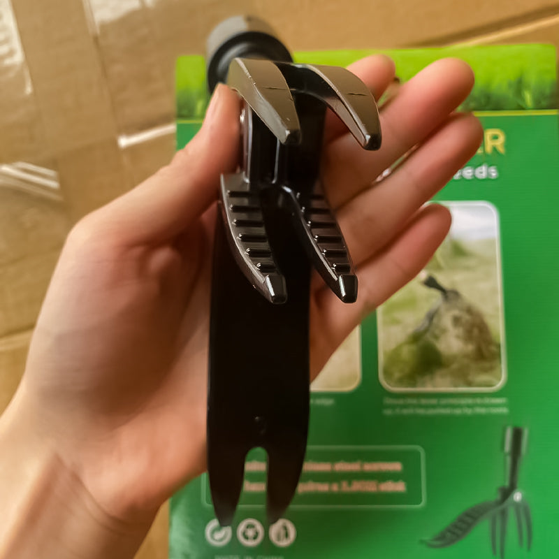 BowLift Stainless Steel Weeder with Adjustable Long Handle and Removable Head