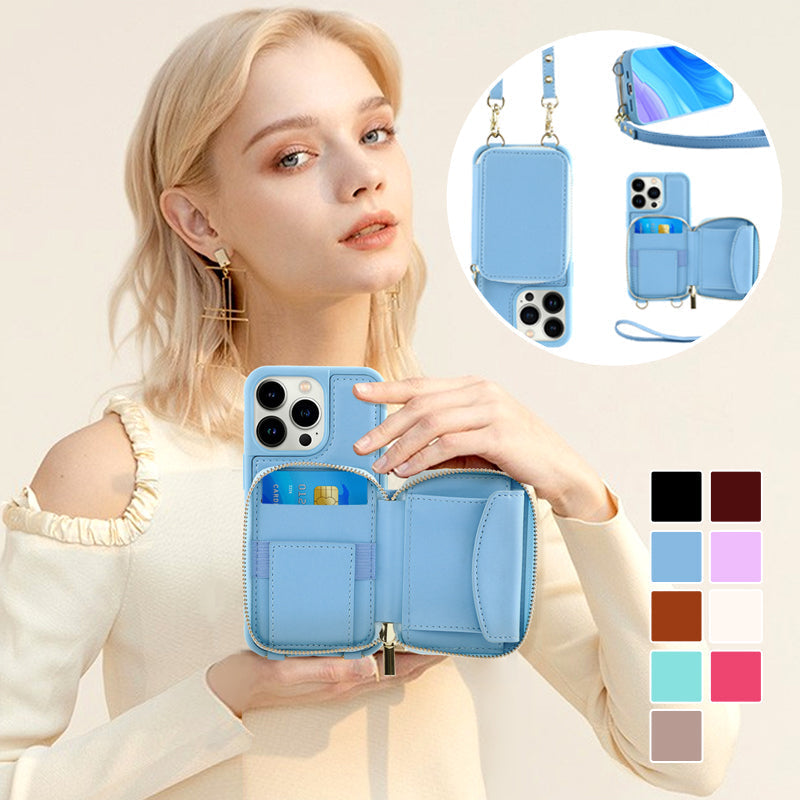 LZINA™ | Phone case with wallet & sling, crossbody handbag