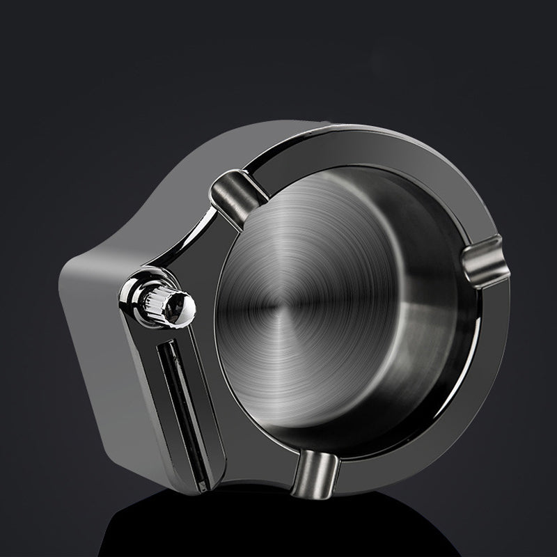 LZINA™ | Retro Metal Ashtray, Cigarette Lighter