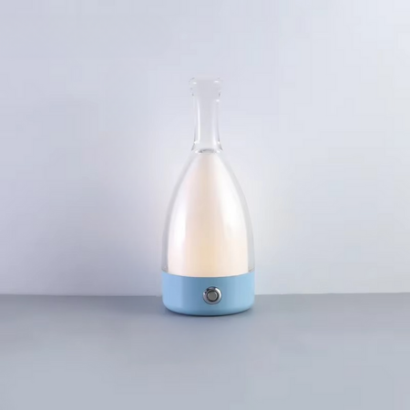 LZINA™ | Wine Bottle Desk Lamp with Bluetooth Speaker – Rechargeable Modern Bedside Night Light
