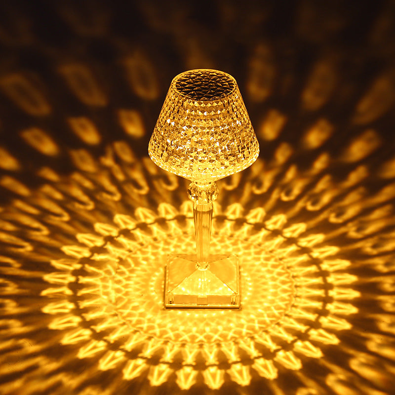 BowLift Crystal Table Lamp – Elegant Glass Lighting for Any Room