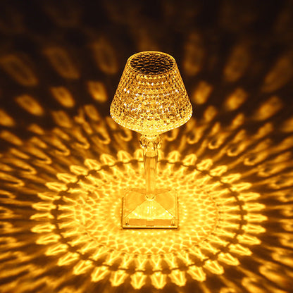 BowLift Crystal Table Lamp – Elegant Glass Lighting for Any Room