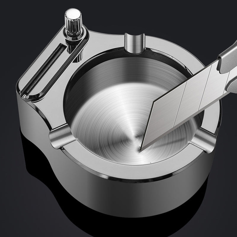 LZINA™ | Retro Metal Ashtray, Cigarette Lighter