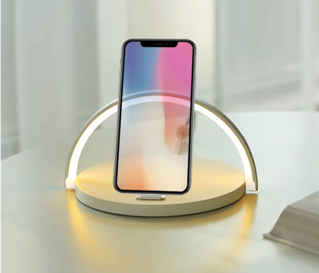 LZINA™ | Bowlight Design 3-in-1 Night Light – Wireless Charger & Lamp