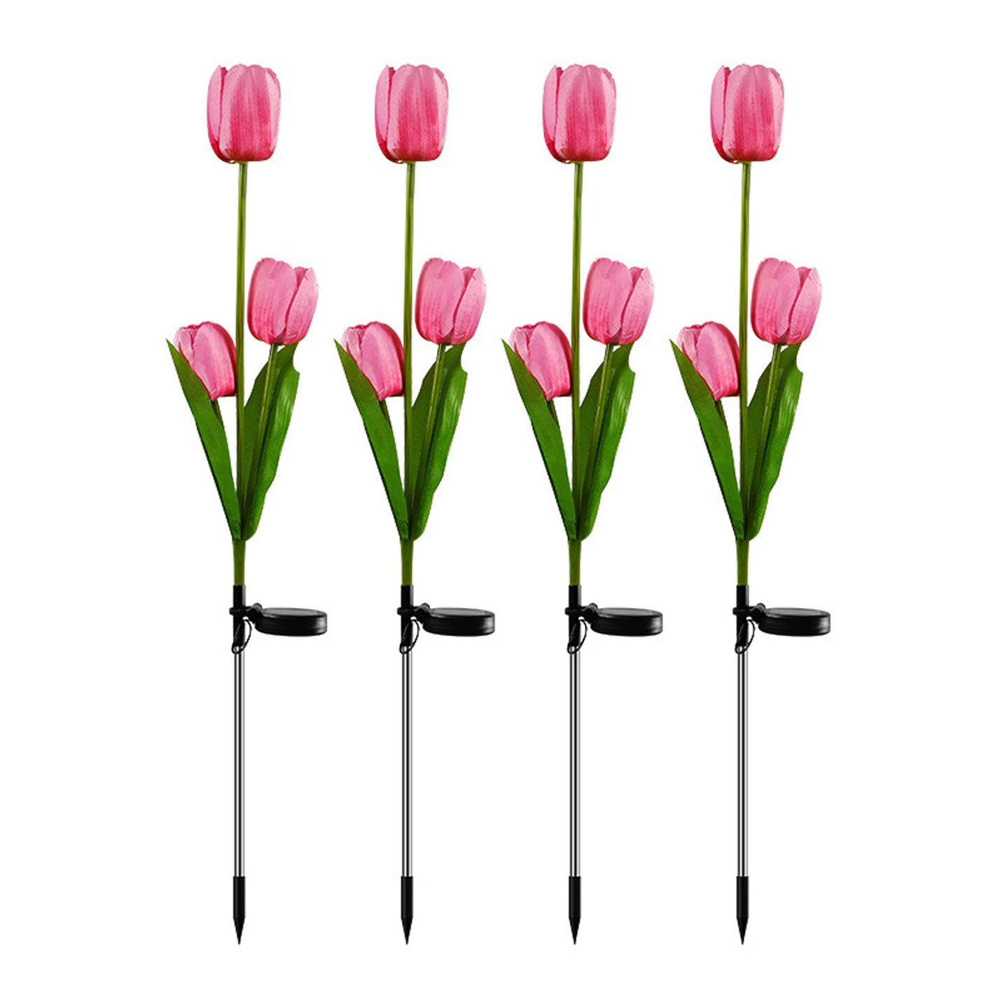 LZINA™ | Solar Tulip Lawn Light Outdoor Garden LED Tulip Flower Light Ground Stake Landscape Light