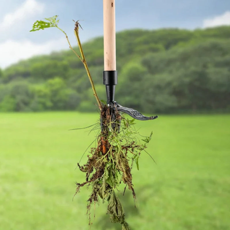 BowLift Stainless Steel Weeder with Adjustable Long Handle and Removable Head