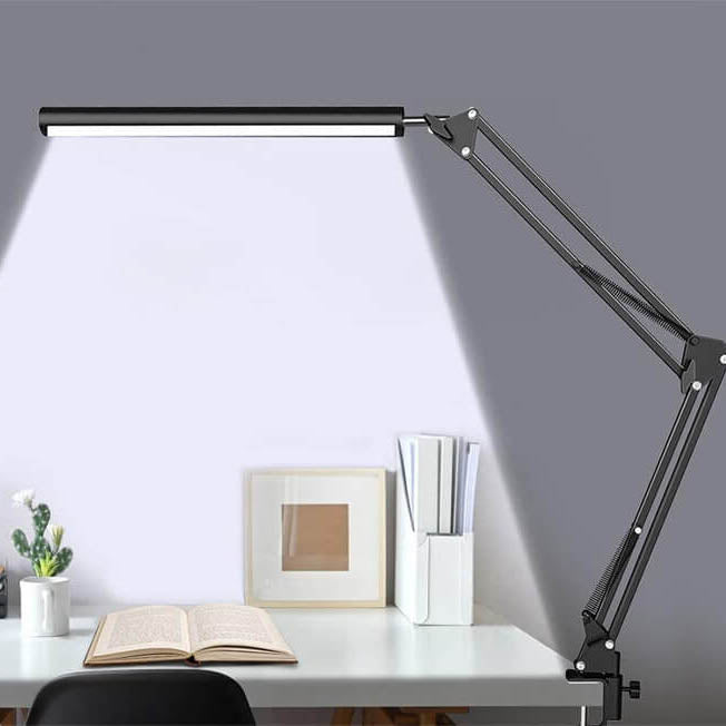 BowLift LED Foldable Long-Arm Clip-On Lamp for Eye Protection – USB Reading Table Light