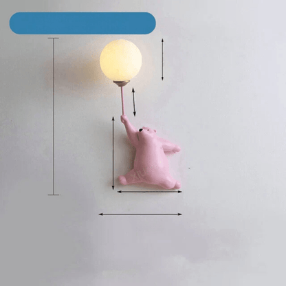 LZINA™ | FairyGlow – Cartoon Wall Light for Kids | Magical Night Light with 3D Moon Design