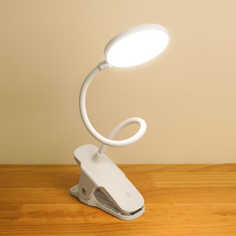 BowLift Clip-On LED Desk Lamp - Rechargeable, Eye-Care Lighting for Desk and Nighttime Use