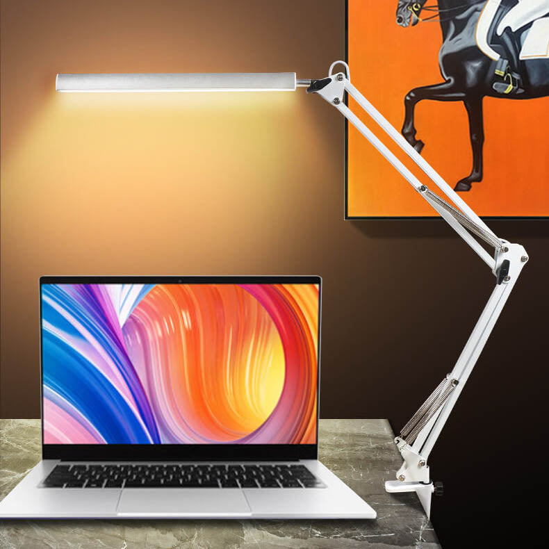 BowLift LED Foldable Long-Arm Clip-On Lamp for Eye Protection – USB Reading Table Light