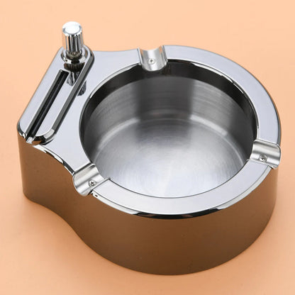 LZINA™ | Retro Metal Ashtray, Cigarette Lighter