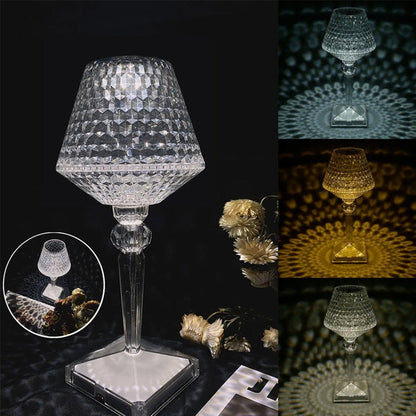 BowLift Crystal Table Lamp – Elegant Glass Lighting for Any Room