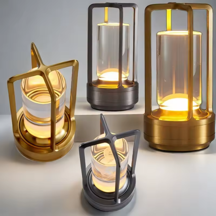 LZINA™ | Warm LED Cordless Table Lamp – Battery Operated Nordic Design - LED with Touch Control, Suitable for Bedroom, Home, Outdoor - Ideal Night Light