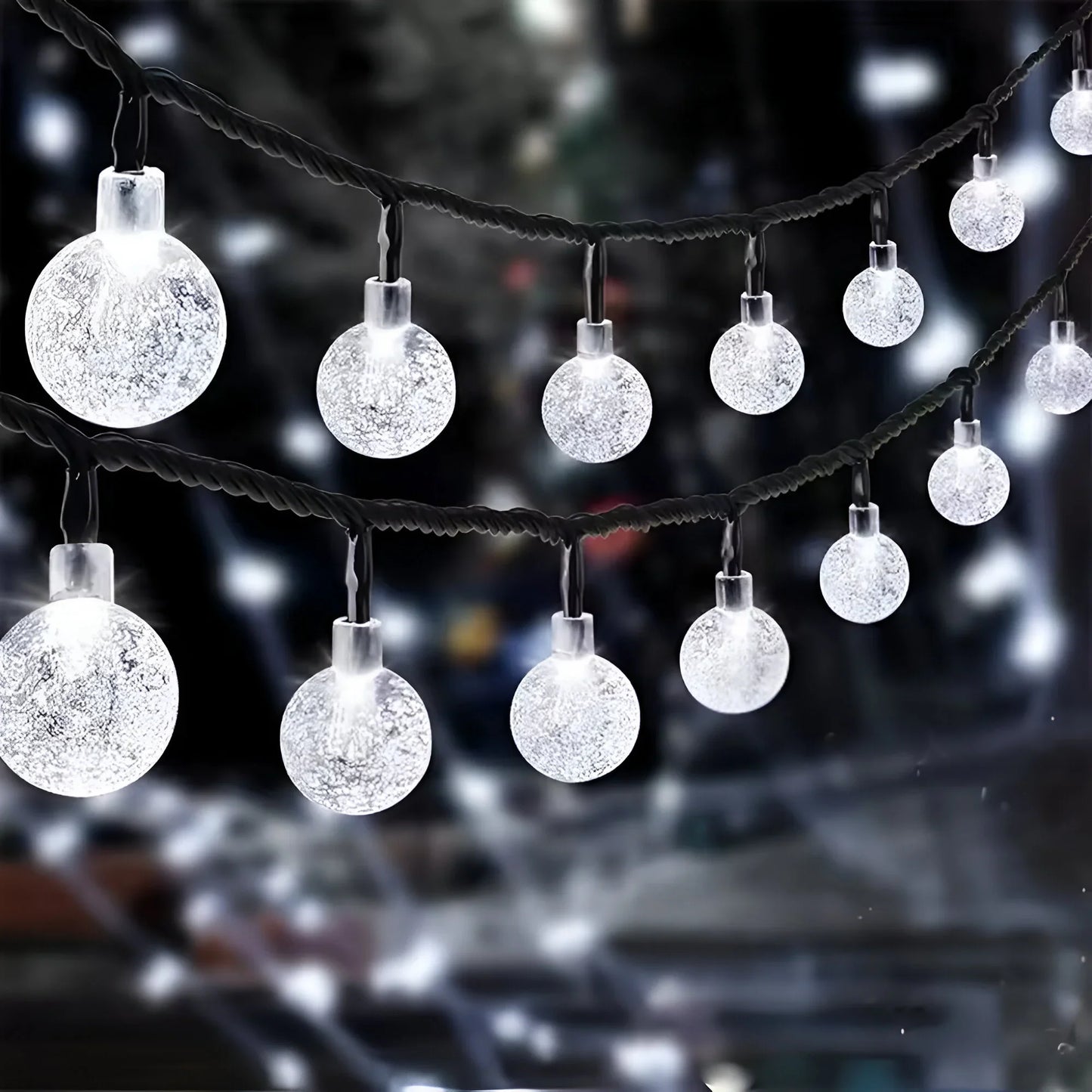 LumeGlobe – Solar Crackled Glass Garden Lights