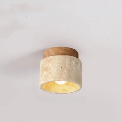 BowLift | LysSten – Built-in travertine chandelier for hallways and staircases
