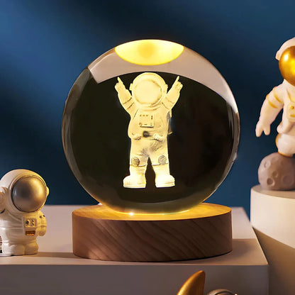 LZINA™ | LED Night Light with 3D Crystal Sphere