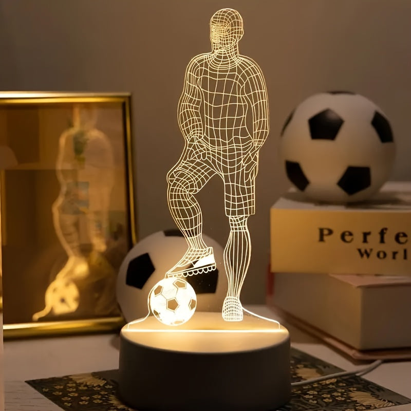 BowLift Soccer Player 3D Lamp – Bring a Dynamic, Sporty Glow to Your Space