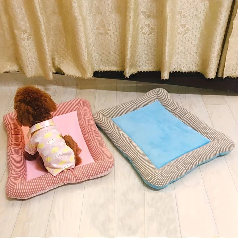Cooling mat for pets with raised padded edge | Bowlift
