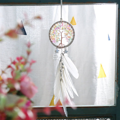 LZINA™ | Tree of Life Gemstone Dreamcatcher Hanging Jewelry