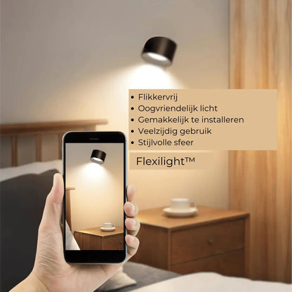 BowLift Wall Lamp - Rechargeable Wireless, 360° Rotating Light