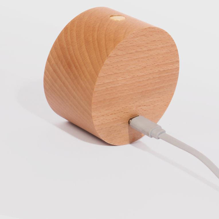 BowLift Wooden USB-Rechargeable Touch LED Night Light with Magnetic Wall Sconce